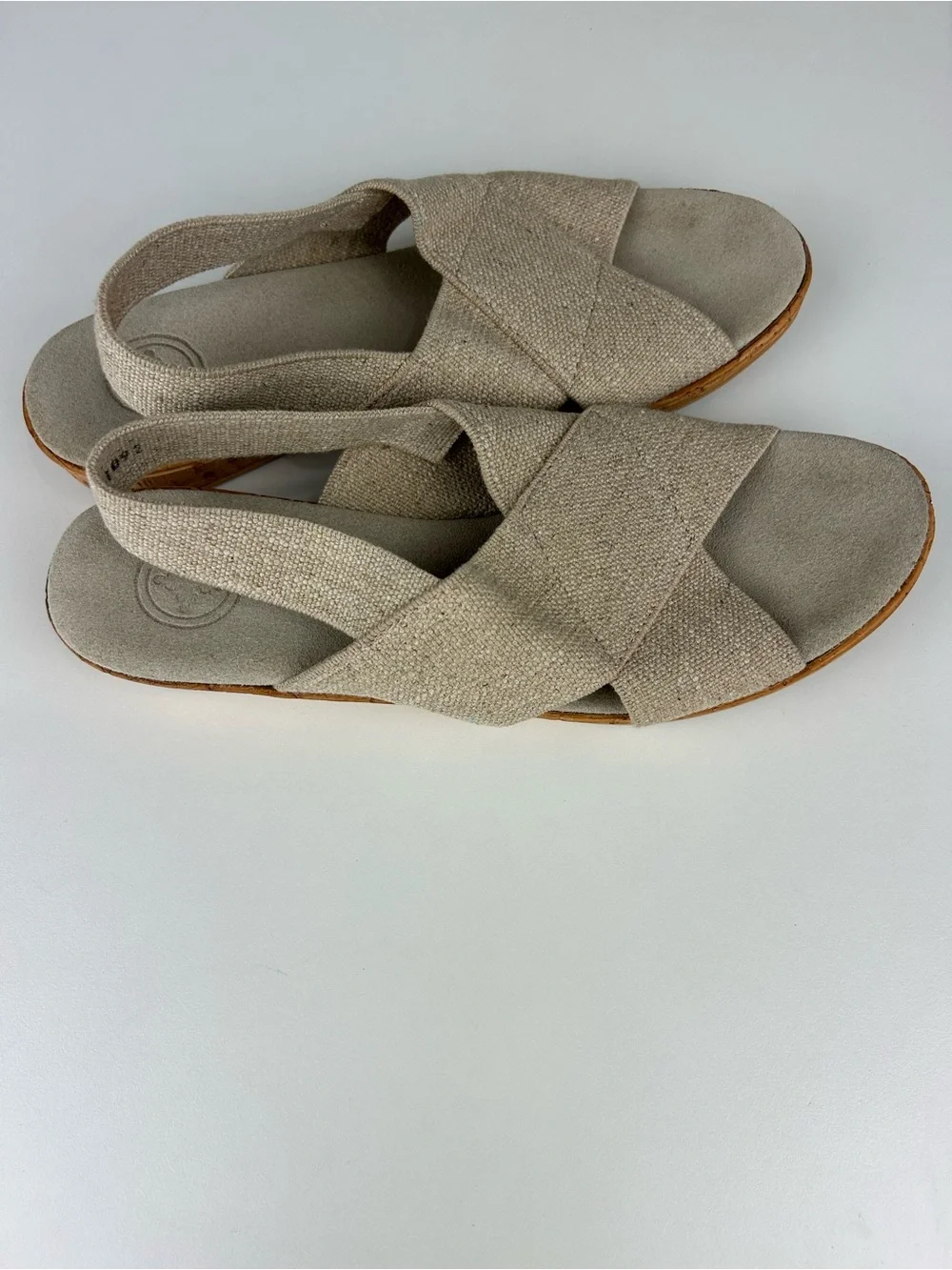 CHARLESTON SHOE COMPANY  Atlantic Linen Women’s Slingback Wedge Sandal